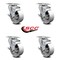 Service Caster 4 Inch Semi Steel Wheel Swivel Top Plate Caster Set with Brake SCC-20S414-SSS-TLB-4 - alternate 3